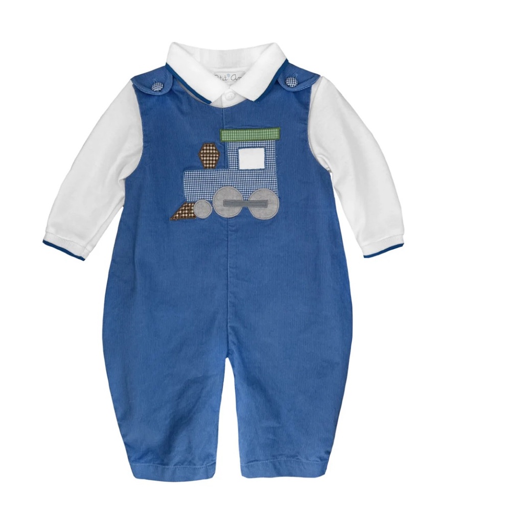 NWT Petit Ami Corduroy Train Overall and shirt - Picture 1 of 1